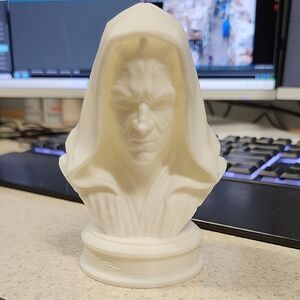 White Hooded Bust Sculpture Of DAURTH MAUL from Star Wars